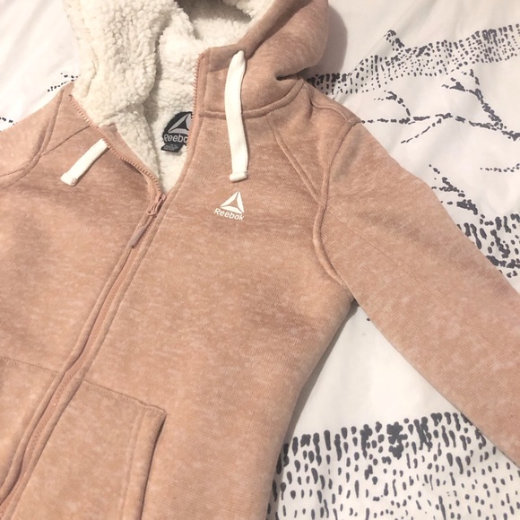 REEBOK | Warm Thick Faux Sherpa Lined Zip up Hoodie | Like New | Small - Picture 7 of 12